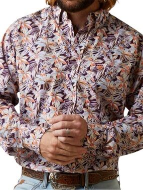 Ariat Men's Monte Fitted Shirt Purple